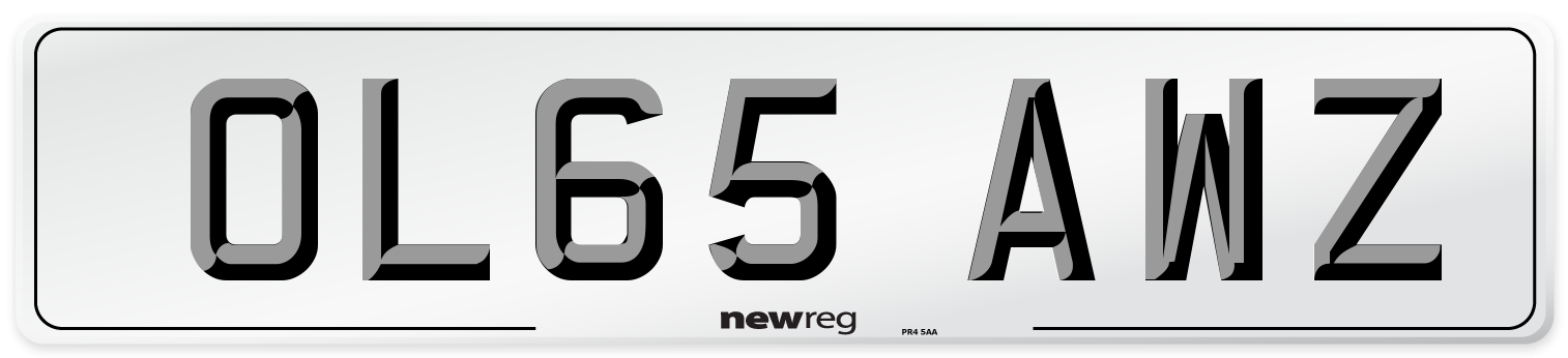 OL65 AWZ Number Plate from New Reg
